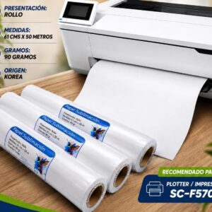 PAPEL PARA SUBLIMACIÓN POR 50 METROS SECADO RAPIDO
